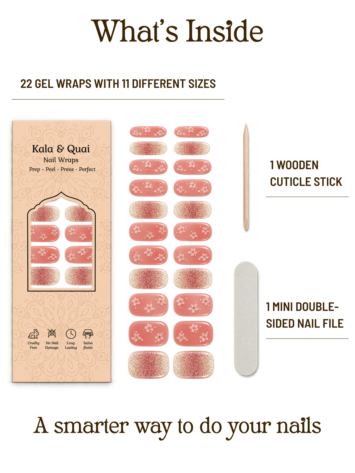 Rosé Shimmer | Gel Nail Wraps