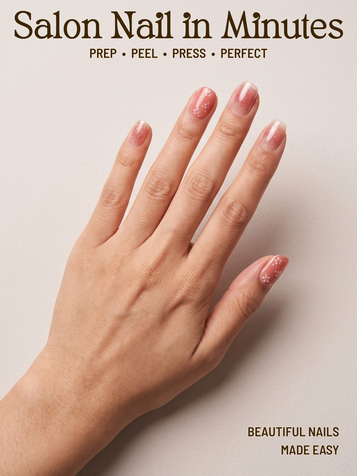 Rosé Shimmer | Gel Nail Wraps