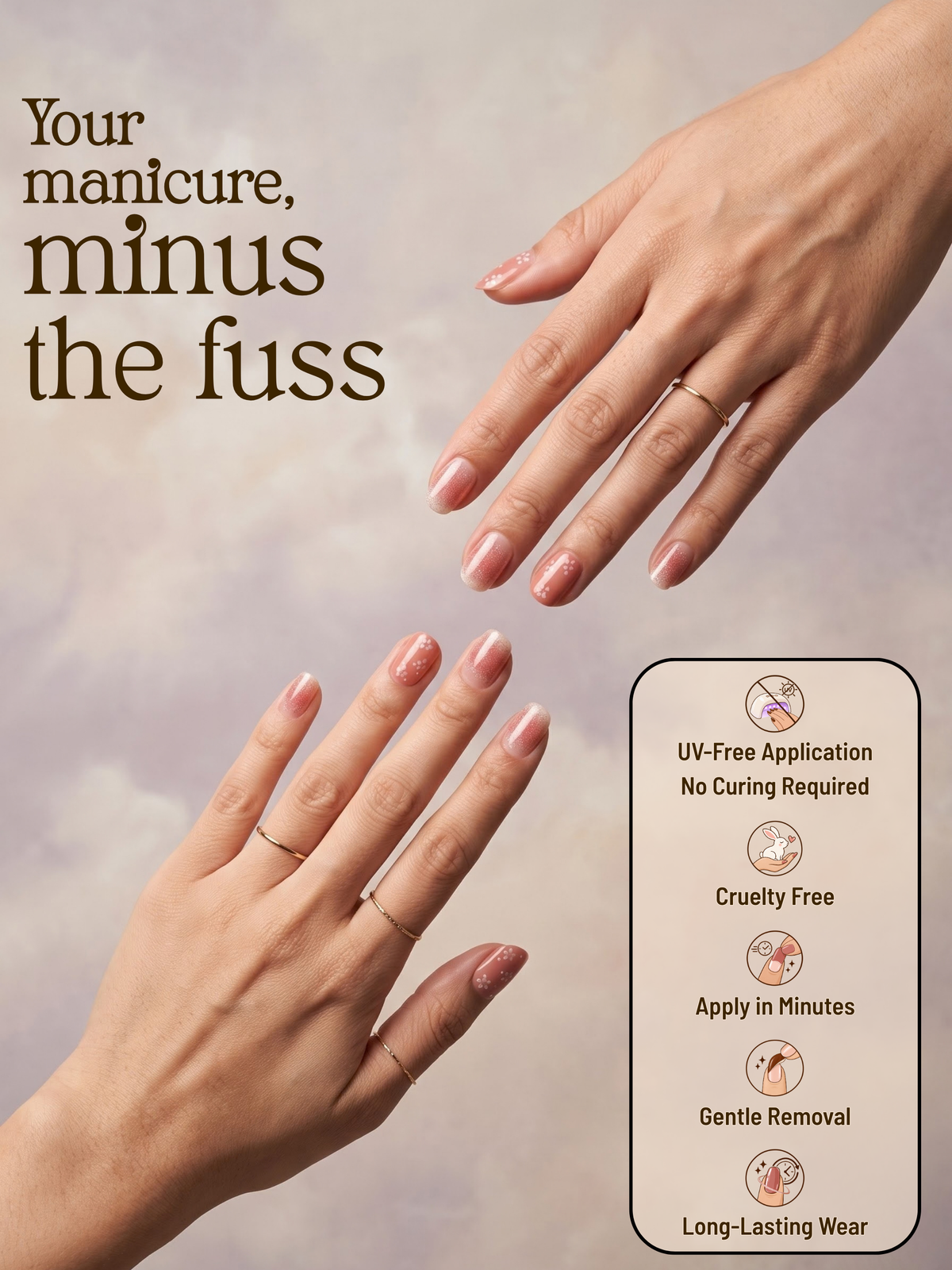 Rosé Shimmer | Gel Nail Wraps