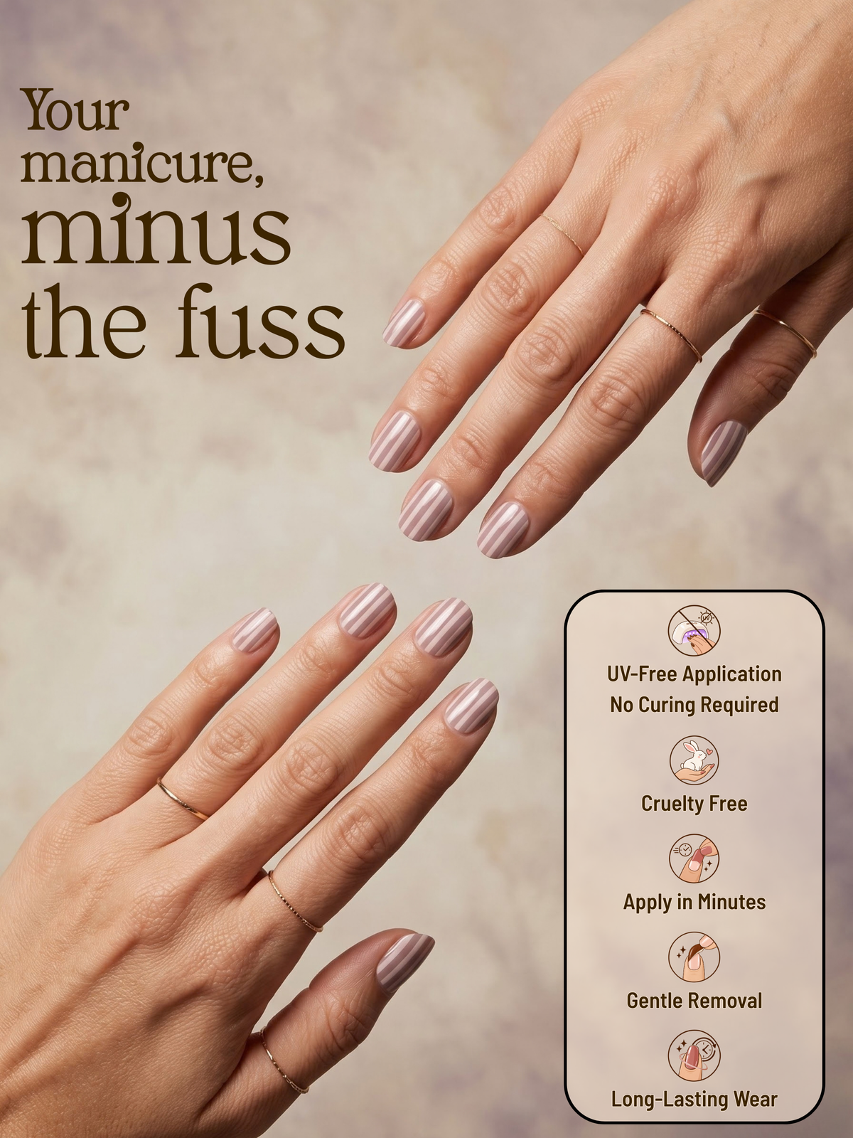 Pink Stripes | Gel Nail Wraps